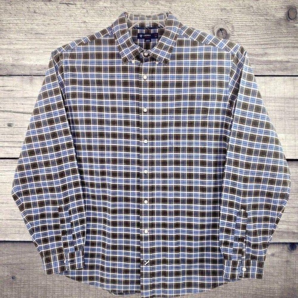 Cremieux Classics Men's Shirt Size XXL Blue Plaid  Button Down Long Sleeve